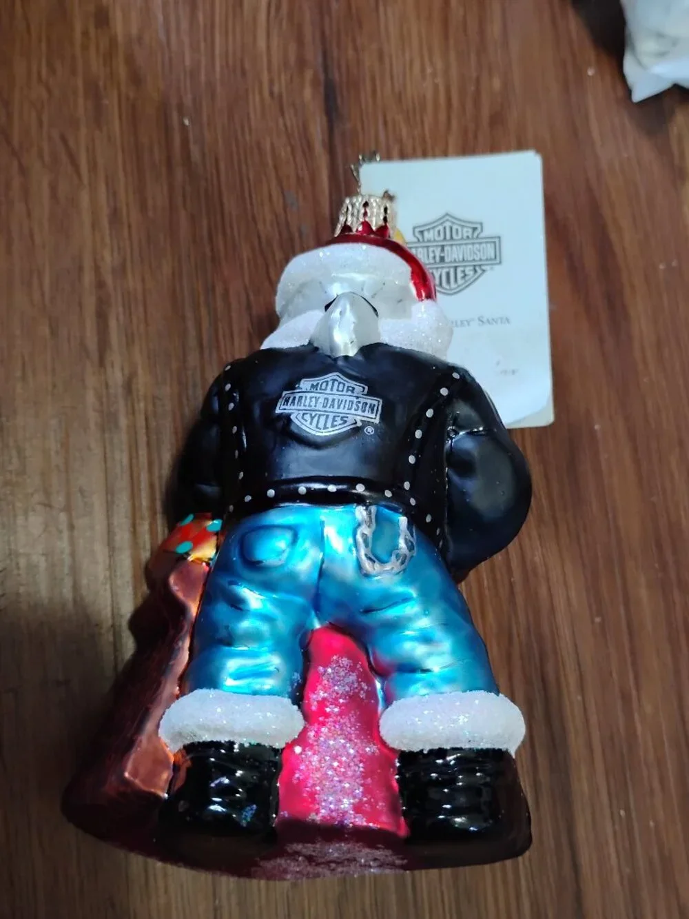 Vintage Christopher Radko Harley-Davidson Santa Claus Mercury Glass Ornament